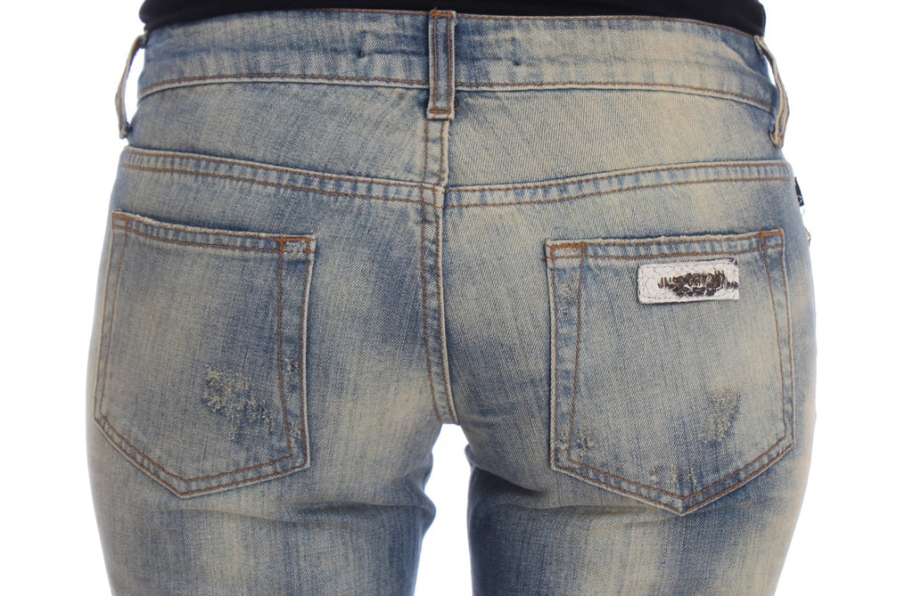 Elegant slim bootcut jeans in blue