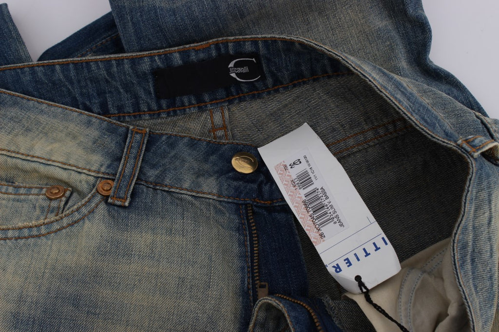 Elegant slim bootcut jeans in blue