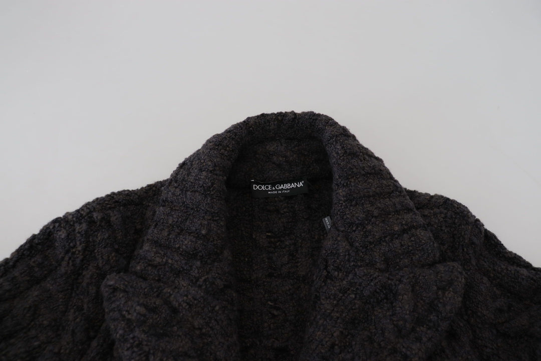 Elegant double-breasted coat made of wool and cashmere