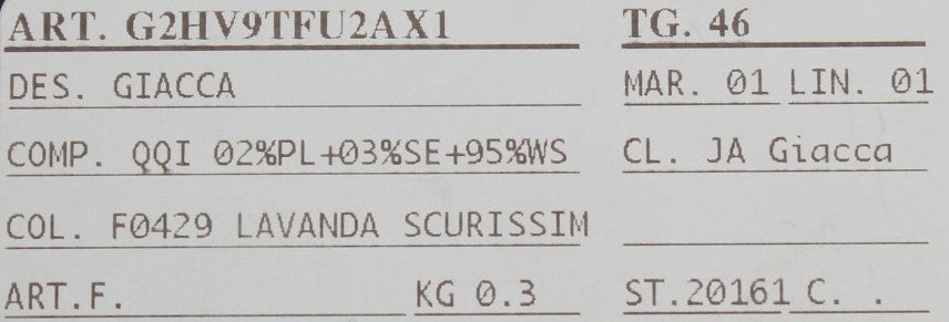 Eleganter violetter Blazer aus einer Kaschmir-Seiden-Mischung