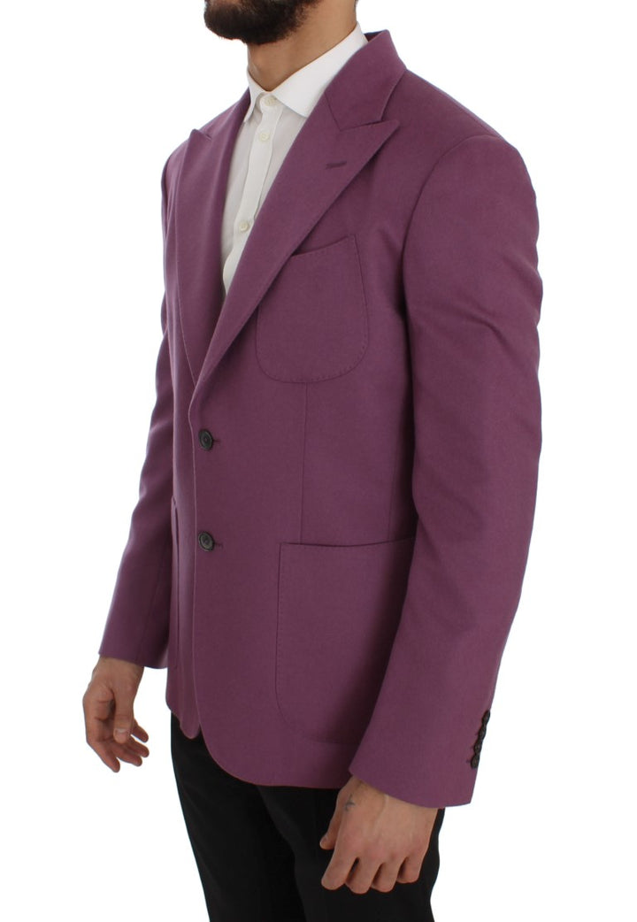 Eleganter violetter Blazer aus einer Kaschmir-Seiden-Mischung