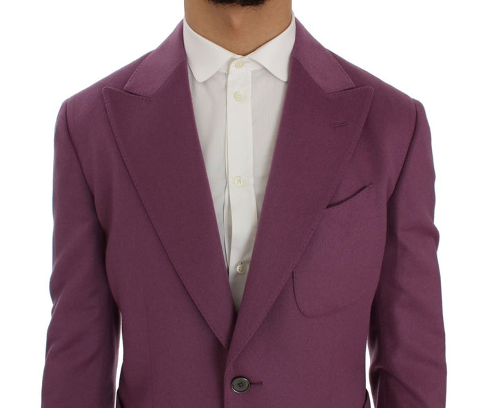 Eleganter violetter Blazer aus einer Kaschmir-Seiden-Mischung