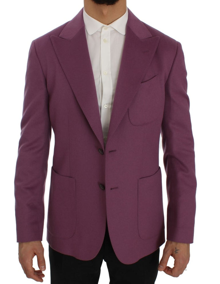 Eleganter violetter Blazer aus einer Kaschmir-Seiden-Mischung