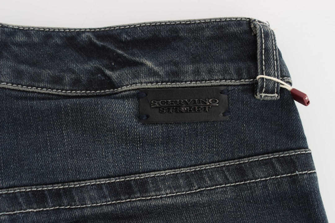 Ermanno Scervino Schicke blaue Slim Fit Italian Jeans