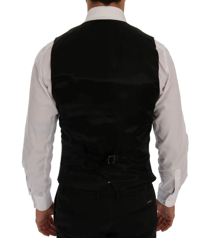 Elegantes blau-schwarzes Slim Fit Anzug Ensemble