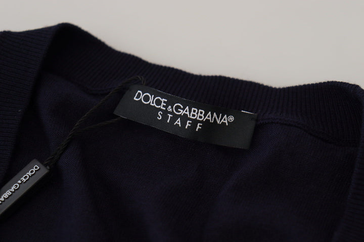Elegante Strickjacke aus Schurwolle in Blau