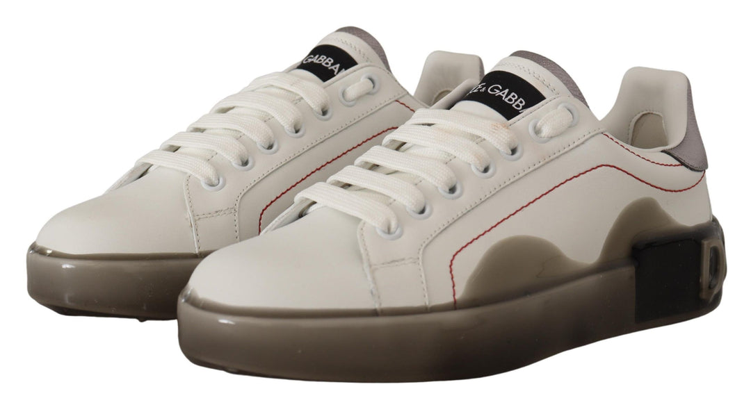 Dolce & Gabbana Elegante weiße Leder-Sneakers