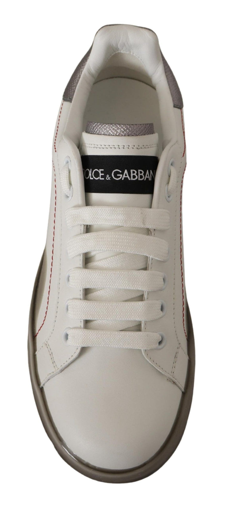 Dolce & Gabbana Elegante weiße Leder-Sneakers