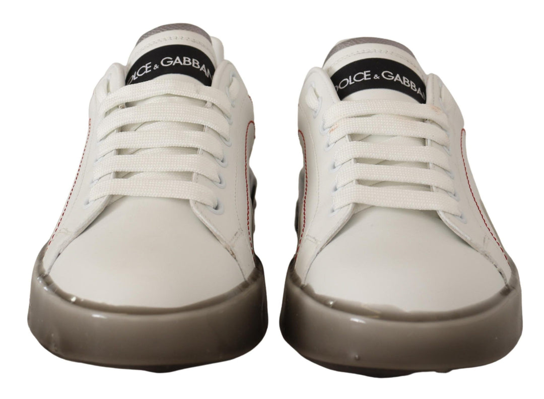 Dolce & Gabbana Elegante weiße Leder-Sneakers