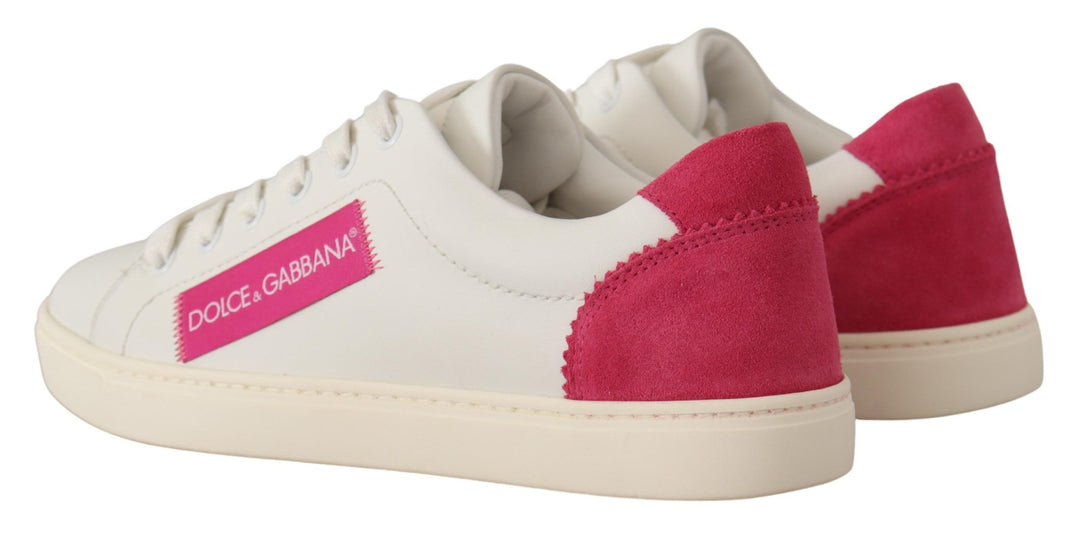 Dolce & Gabbana Elegante Low-Top-Sneakers aus weißem Leder