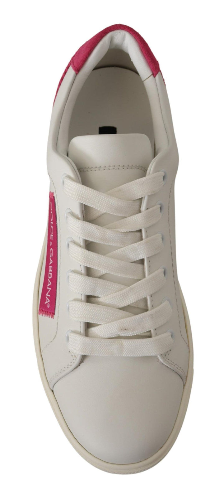 Dolce & Gabbana Elegante Low-Top-Sneakers aus weißem Leder