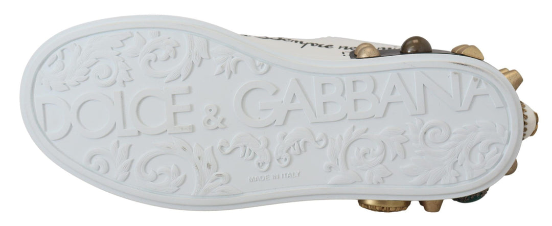 Dolce & Gabbana Queen Crown Chic Leder Sneakers