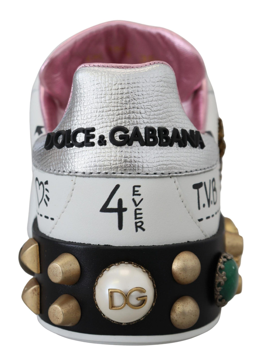 Dolce & Gabbana Queen Crown Chic Leder Sneakers