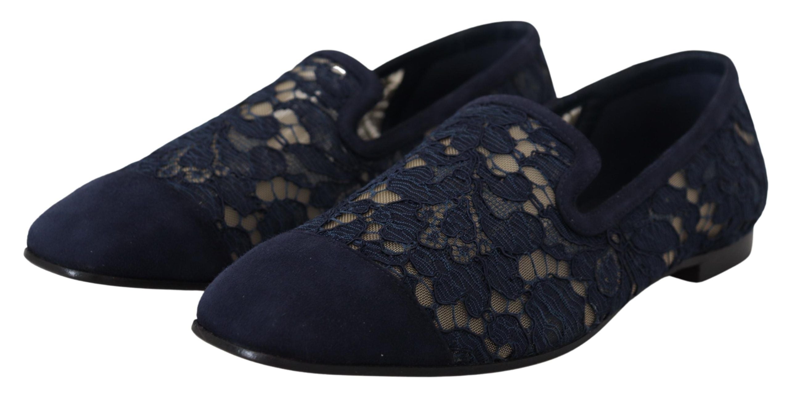 Elegant blue loafers flats - summer chic
