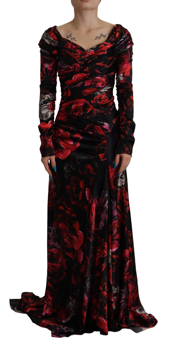 Elegant floral A-line sheath dress