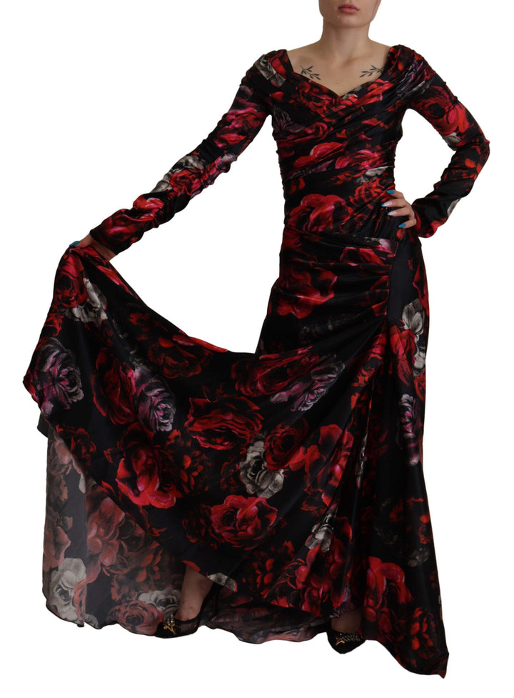 Elegant floral A-line sheath dress