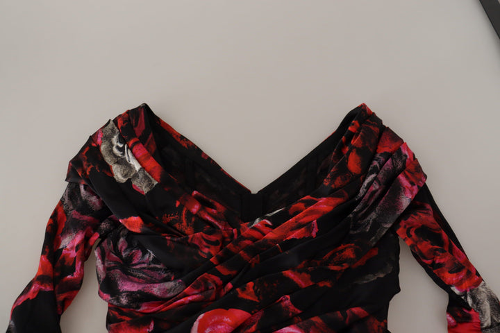 Elegant floral A-line sheath dress