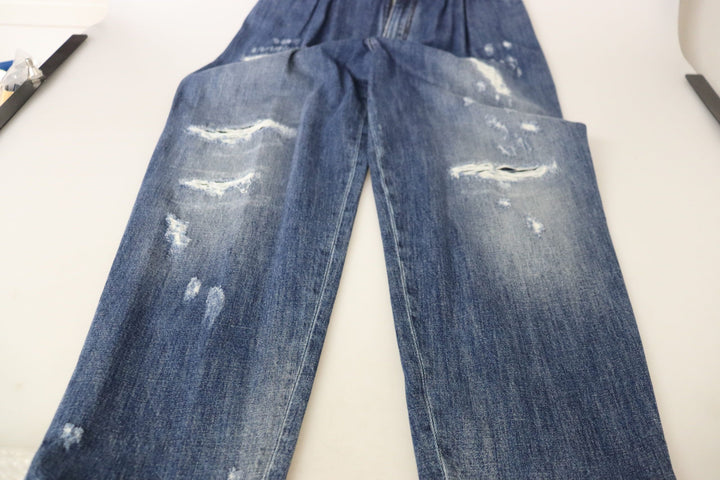 Skinny Denim Jeans mit hoher Taille - Chic Blue Washed