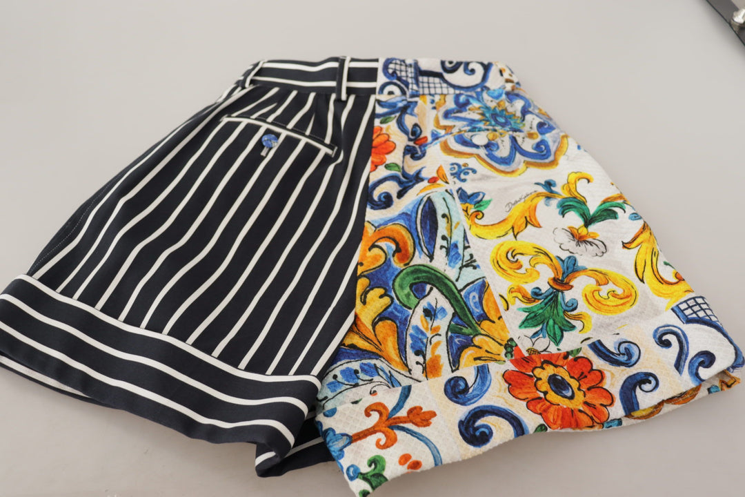 Majolika designer high-waisted Bermuda shorts