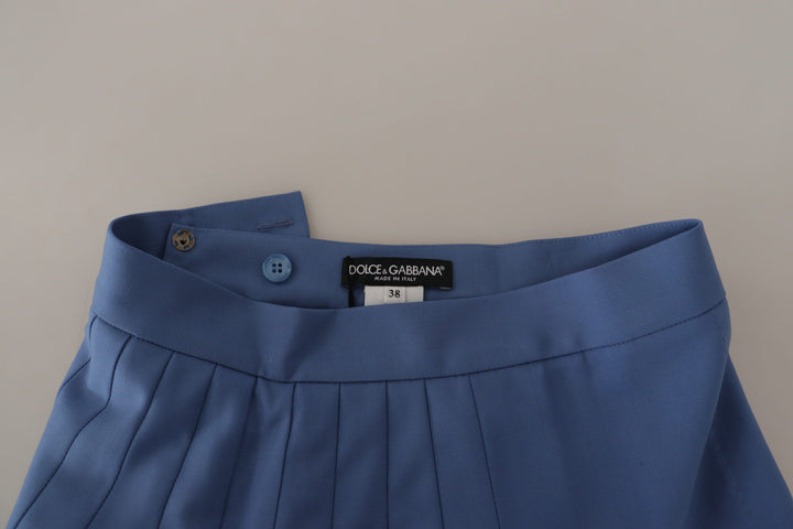 Elegant pleated A-line mini skirt with bird appliqués