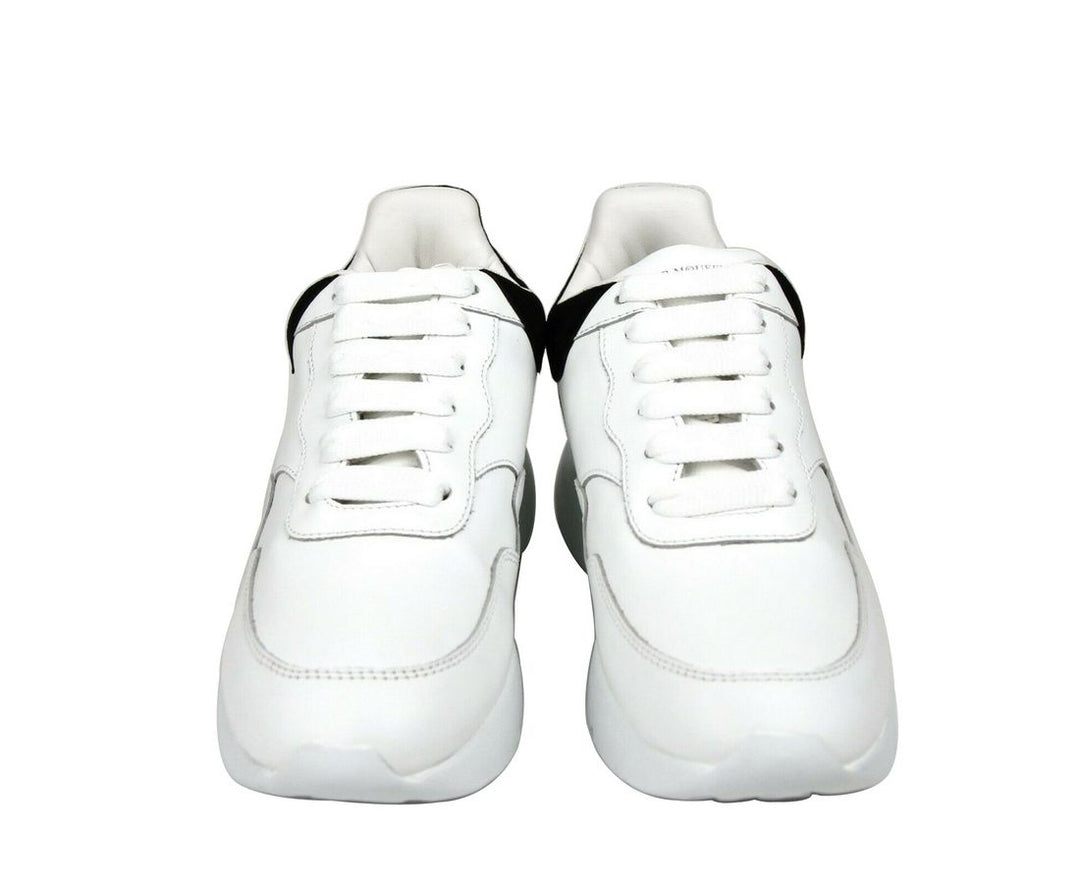 Alexander McQueen Frauen Weiß Leder Wildleder Sneaker