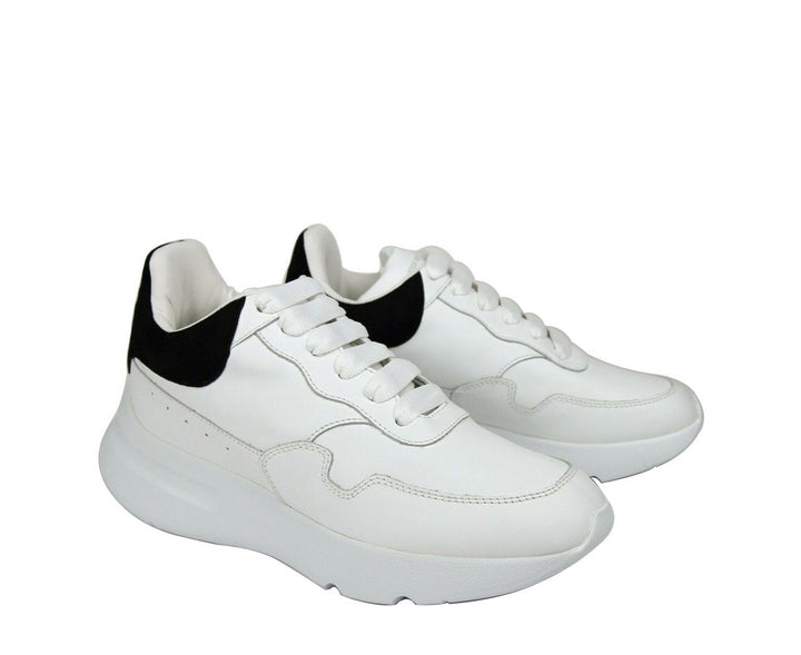 Alexander McQueen Frauen Weiß Leder Wildleder Sneaker