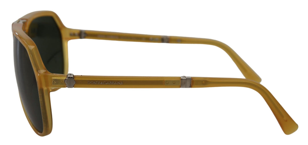 Gelbe Acetat-Sonnenbrille mit schwarzen Gläsern DG4196