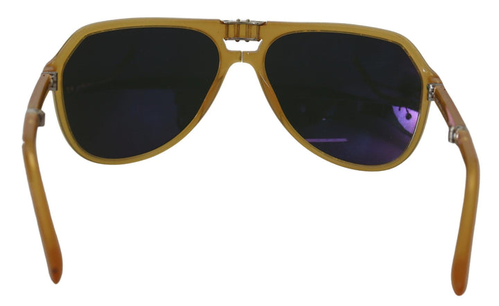 Gelbe Acetat-Sonnenbrille mit schwarzen Gläsern DG4196