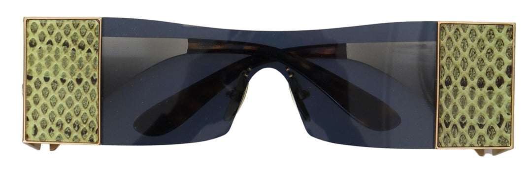 Gold Metall Rechteckige Sonnenbrille DG2263 Sonnenbrille