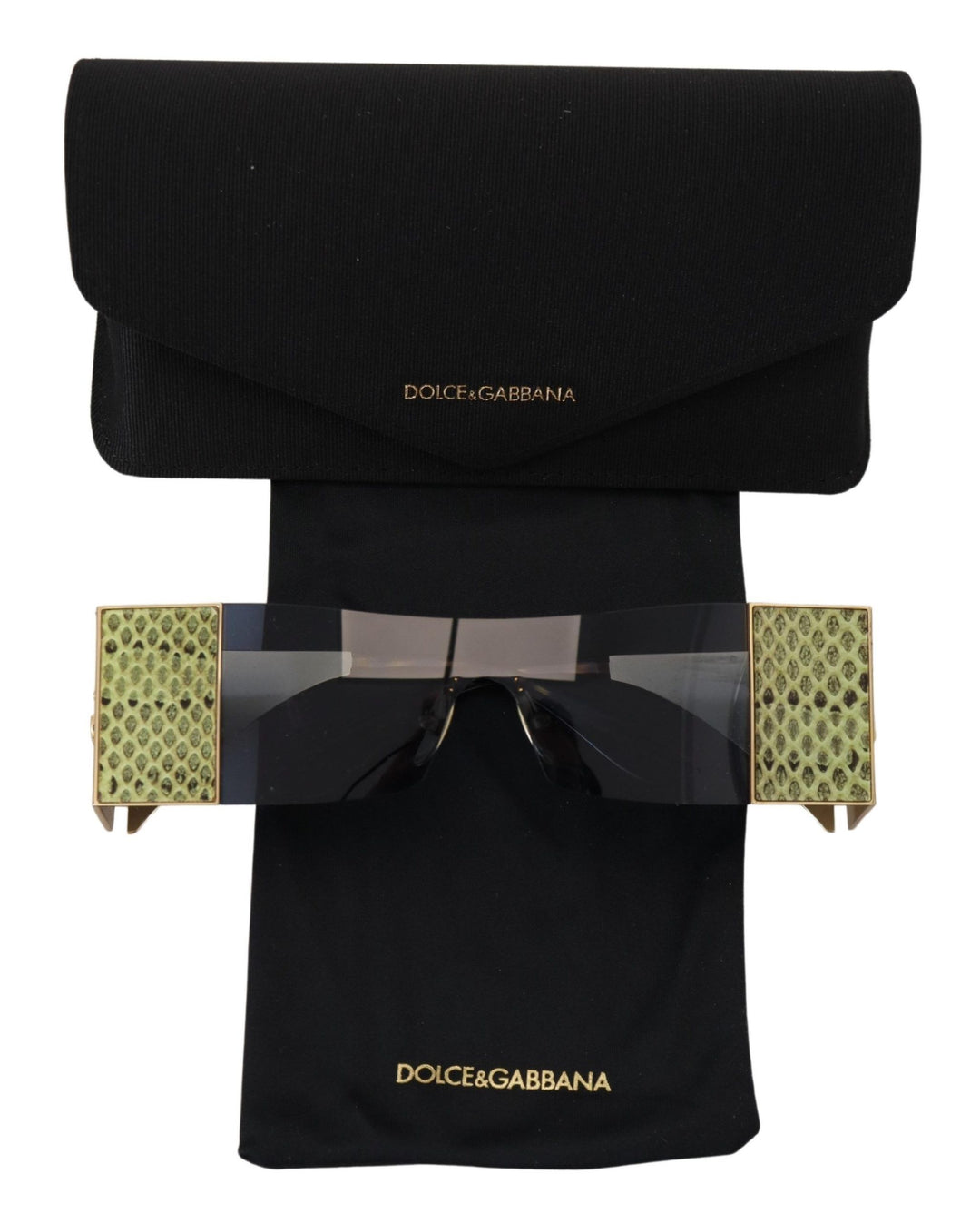 Gold Metall Rechteckige Sonnenbrille DG2263 Sonnenbrille