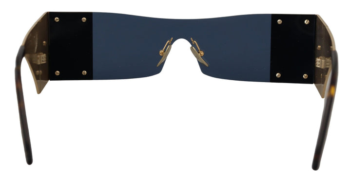 Gold Metall Rechteckige Sonnenbrille DG2263 Sonnenbrille
