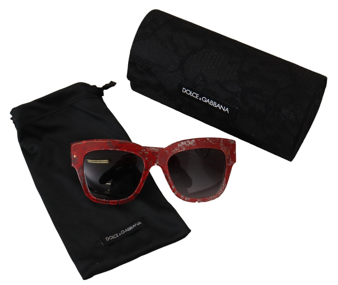 Rote Spitze Acetat-Rechteckbrille DG4231Sonnenbrille