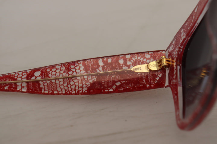 Rote Spitze Acetat-Rechteckbrille DG4231Sonnenbrille