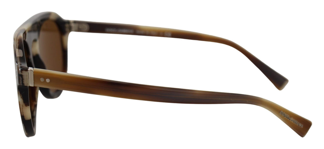 Ovale Vollrandbrille in brauner Schildpattfarbe DG4306 Sonnenbrille