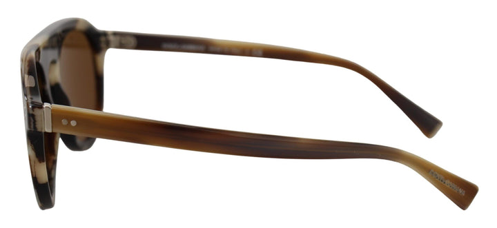 Ovale Vollrandbrille in brauner Schildpattfarbe DG4306 Sonnenbrille