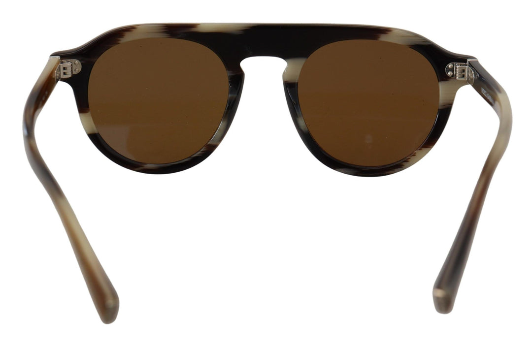 Ovale Vollrandbrille in brauner Schildpattfarbe DG4306 Sonnenbrille