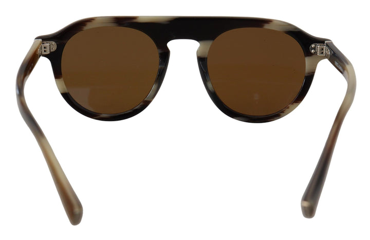 Ovale Vollrandbrille in brauner Schildpattfarbe DG4306 Sonnenbrille