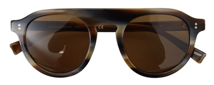 Ovale Vollrandbrille in brauner Schildpattfarbe DG4306 Sonnenbrille