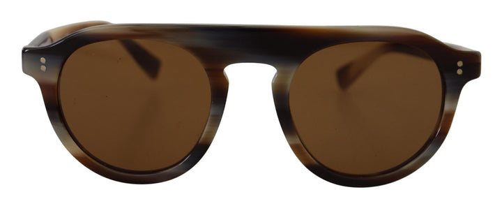 Ovale Vollrandbrille in brauner Schildpattfarbe DG4306 Sonnenbrille