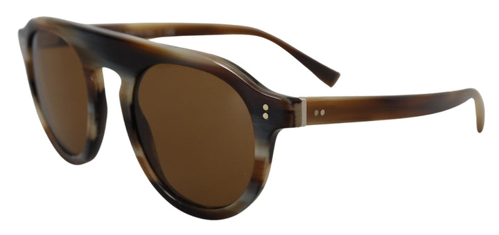 Ovale Vollrandbrille in brauner Schildpattfarbe DG4306 Sonnenbrille