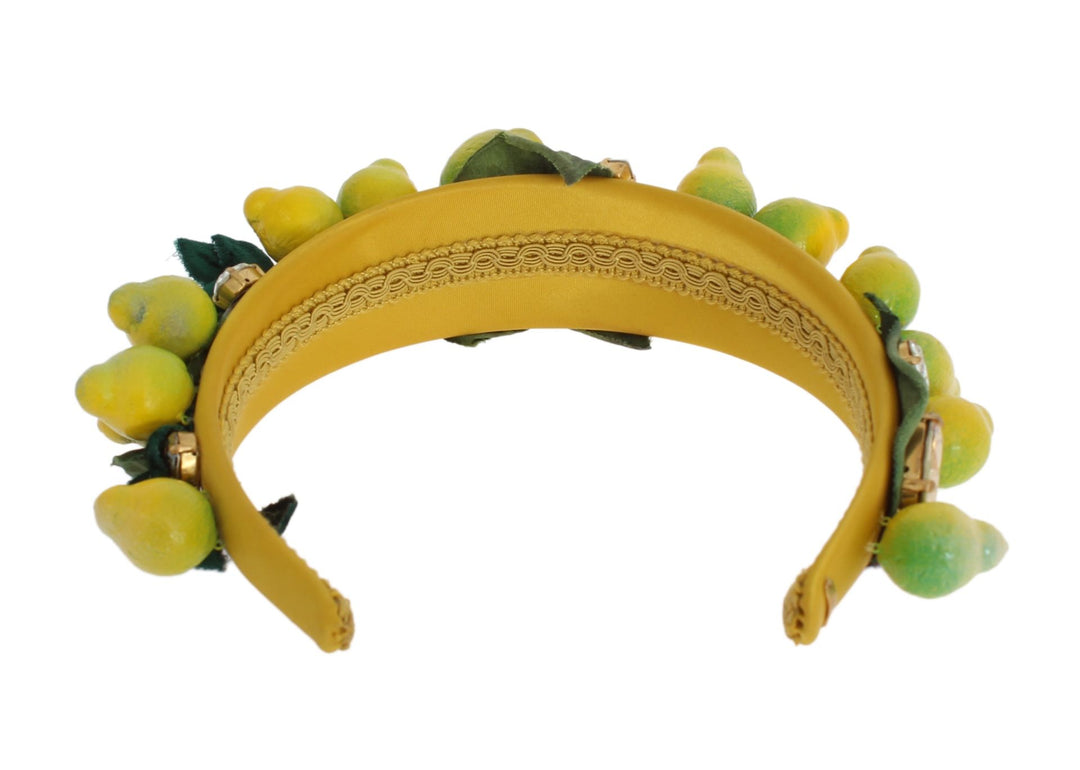 Gelbe Zitronen Sizilien Kristall Diadem Tiara Stirnband