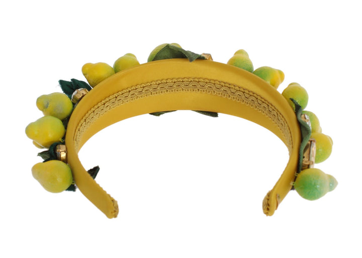 Gelbe Zitronen Sizilien Kristall Diadem Tiara Stirnband