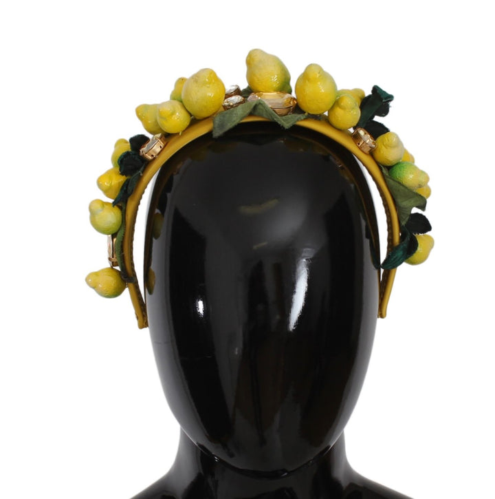 Gelbe Zitronen Sizilien Kristall Diadem Tiara Stirnband