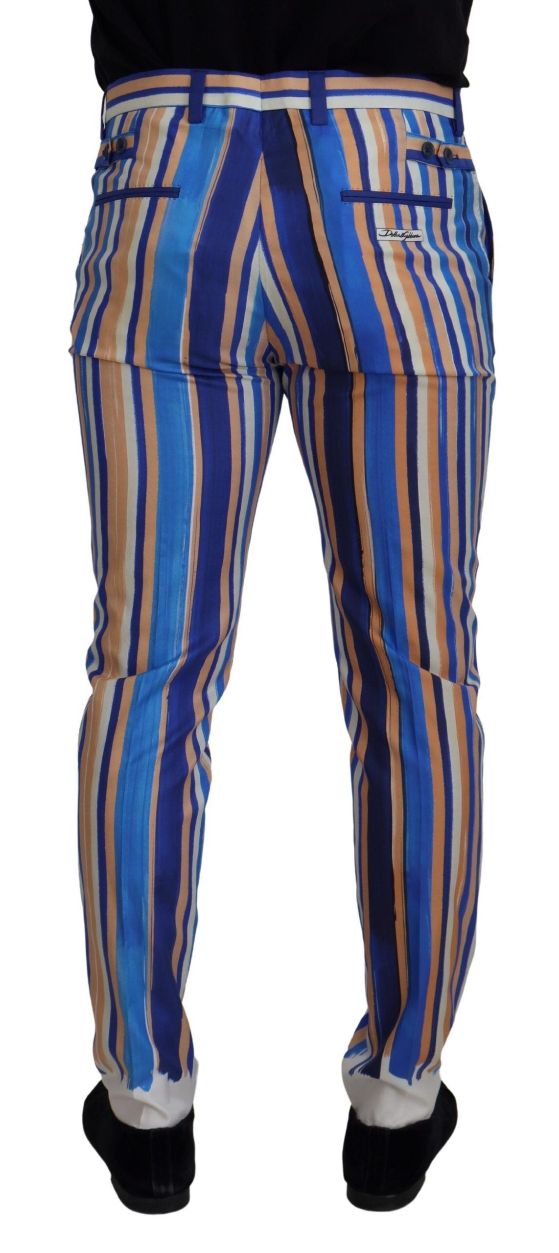 Slim fit striped chinos