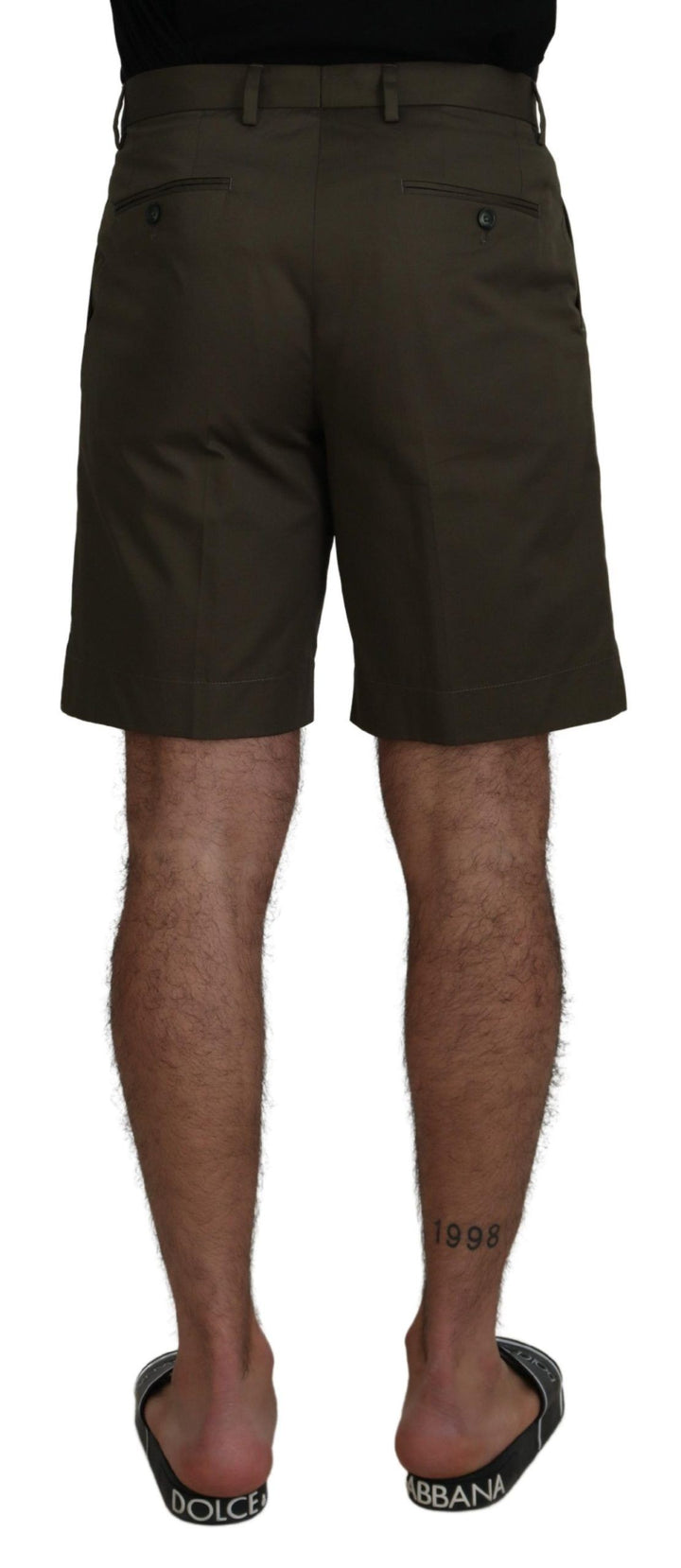 Dolce & Gabbana Elegante grüne Chino-Shorts aus Baumwolle