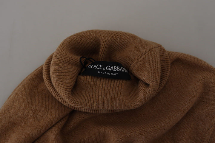 Beige cashmere turtleneck sweater