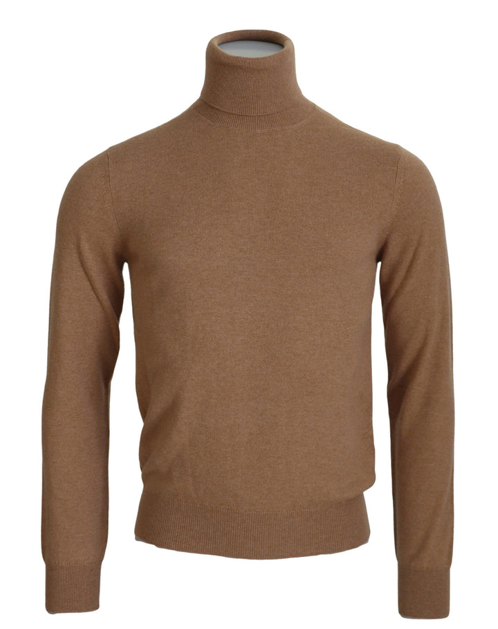 Beige cashmere turtleneck sweater