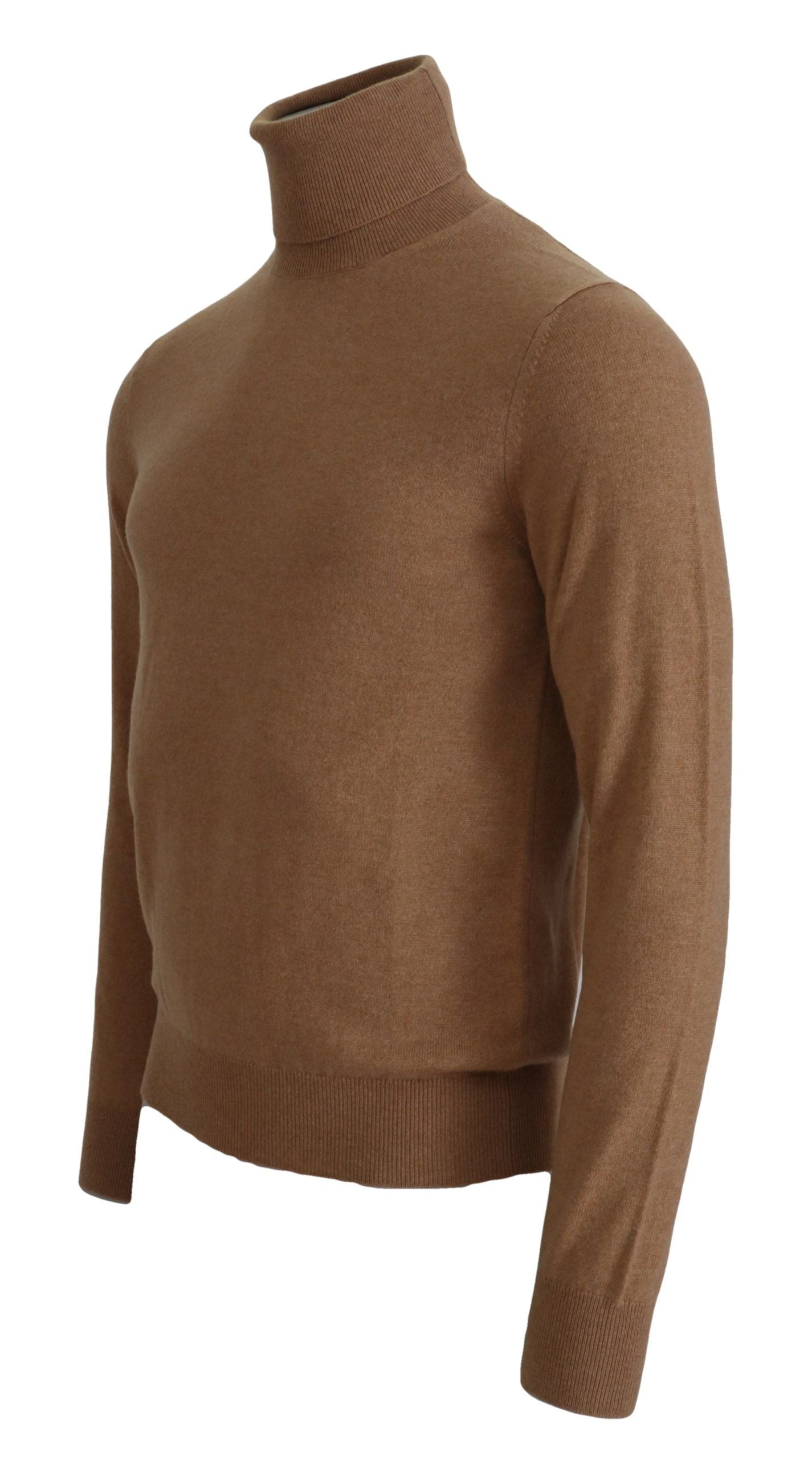 Beige cashmere turtleneck sweater
