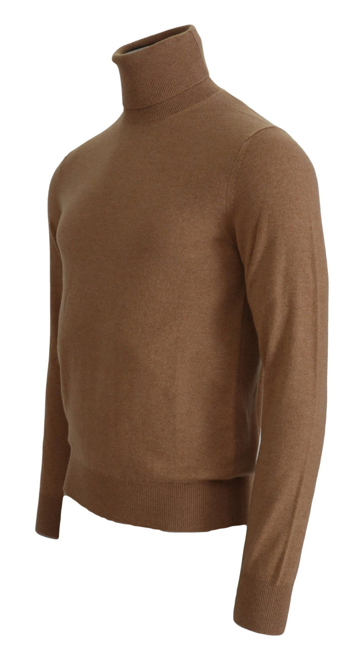 Beige cashmere turtleneck sweater