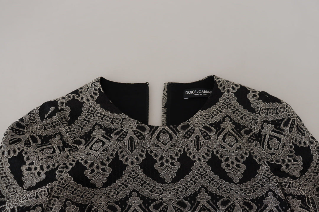 Elegant jacquard bodycon shift dress